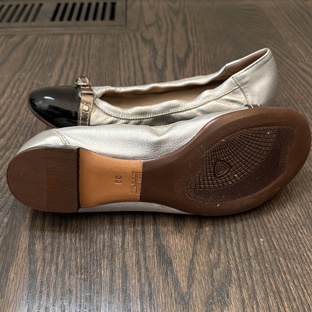 AGL cap-toe silver ballet flat 39 - Picture 5 of 6